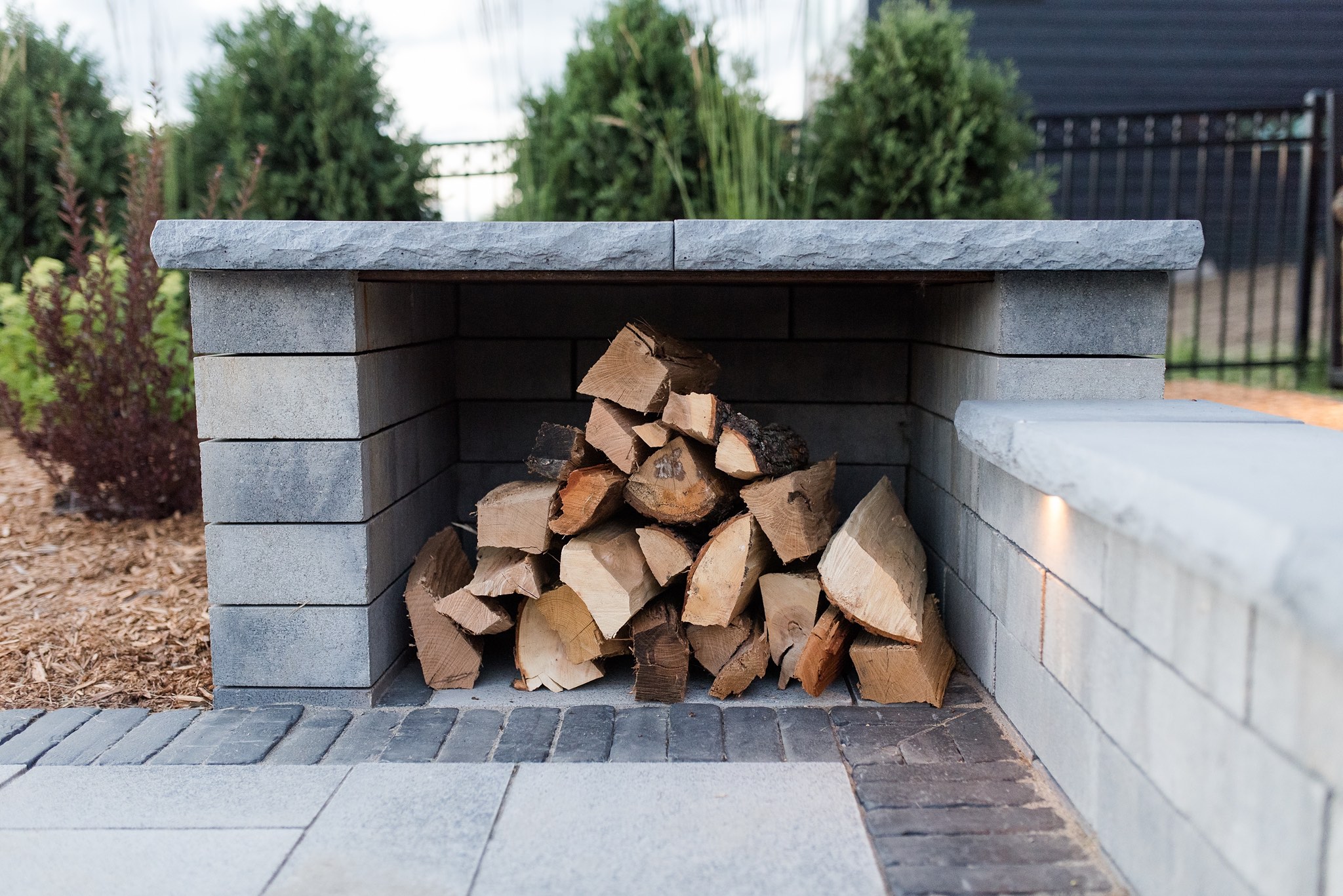 fire pit wood storage